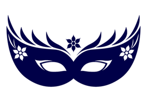 Carnaval Masker 2 Flex Donker Marine Blauw - afb. 2