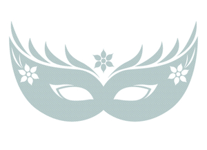 Carnaval Masker 2 Design Carbon Zilver - afb. 2