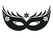 Carnaval Masker 2 Design Carbon Zwart - afb. 2