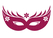 Carnaval Masker 2 Design Zebra Roze - afb. 2