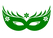 Carnaval Masker 2 Metallics Groen Metallic - afb. 2