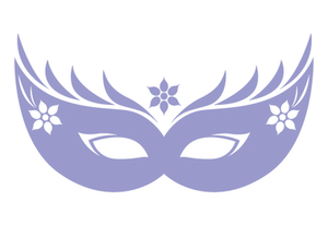 Carnaval Masker 2 Metallics Paars Metallic - afb. 2