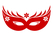 Carnaval Masker 2 Metallics Rood Metallic - afb. 2