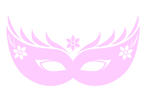 Carnaval Masker 2 Metallics Roze Metallic - afb. 2