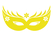 Carnaval Masker 2 Polyester Ondergrond Geel - afb. 2