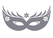 Carnaval Masker 2 Polyester Ondergrond Grijs - afb. 2