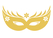 Carnaval Masker 2 Polyester Ondergrond Goud - afb. 2