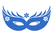Carnaval Masker 2 Flex Helderblauw - afb. 2
