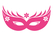 Carnaval Masker 2 Polyester Ondergrond Neon Roze - afb. 2