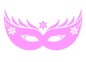 Carnaval Masker 2 Flex Neon Roze - afb. 2