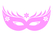 Carnaval Masker 2 Flex Neon Roze - afb. 2