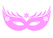 Carnaval Masker 2 Flex Neon Roze - afb. 2