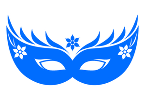 Carnaval Masker 2 Flex Licht Blauw - afb. 2