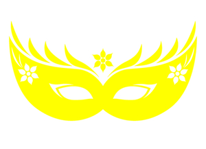 Carnaval Masker 2 Flex Licht Geel - afb. 2