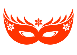 Carnaval Masker 2 Flex Licht Rood - afb. 2