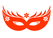 Carnaval Masker 2 Flex Licht Rood - afb. 2
