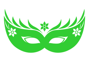 Carnaval Masker 2 Flex Limoen Groen - afb. 2
