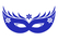 Carnaval Masker 2 Flex Middel Blauw - afb. 2