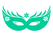 Carnaval Masker 2 Flex Aquagroen - afb. 2