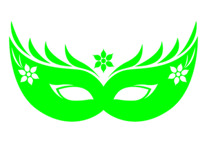 Carnaval Masker 2 Flex Neon Groen - afb. 2