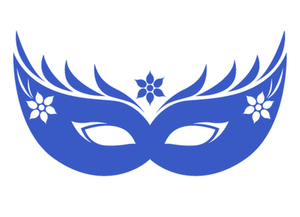 Carnaval Masker 2 Flex Oceaanblauw - afb. 2