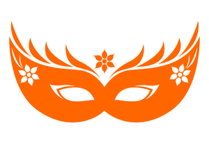 Carnaval Masker 2 Flex Oranje - afb. 2