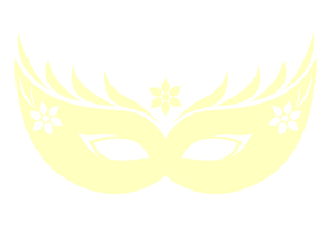 Carnaval Masker 2 Flex Pastel Geel - afb. 2