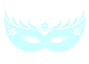 Carnaval Masker 2 Flex Baby Blauw - afb. 2
