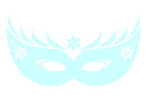 Carnaval Masker 2 Flex Baby Blauw - afb. 2