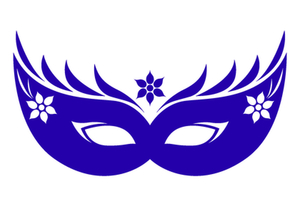 Carnaval Masker 2 Flex Royal Blauw - afb. 2