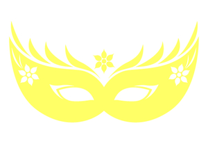 Carnaval Masker 2 Flock Citroen Geel - afb. 2