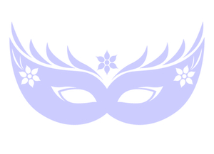 Carnaval Masker 2 Flock Lavendel - afb. 2