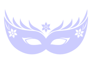 Carnaval Masker 2 Flock Lavendel - afb. 2