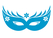 Carnaval Masker 2 Flock Licht Blauw - afb. 2
