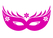 Carnaval Masker 2 Flock Magenta - afb. 2