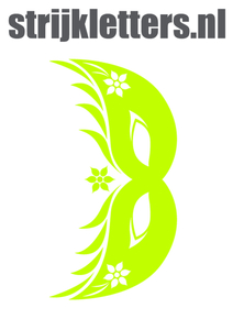 Carnaval Masker 2 Flock Neon Geel - afb. 1