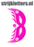 Carnaval Masker 2 Flock Neon Roze - afb. 1