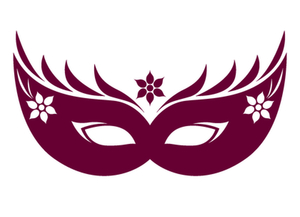 Carnaval Masker 2 Flex Burgundy - afb. 2