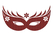 Carnaval Masker 2 Holografische Rood - afb. 2