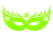 Carnaval Masker 2 Reflecterend Groen - afb. 2