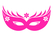 Carnaval Masker 2 Reflecterend Roze - afb. 2