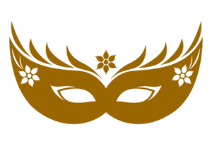 Carnaval Masker 2 Flex Antique Goud - afb. 2
