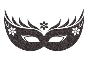 Carnaval Masker 2 Glitter Black Glitter 458 - afb. 2