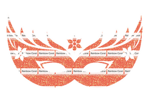 Carnaval Masker 2 Glitter Rainbow Coral Glitter ST - afb. 2