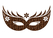 Carnaval Masker 2 Glitter Bruin - afb. 2