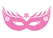 Carnaval Masker 2 Glitter Holo Pink - afb. 2