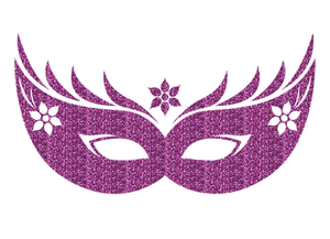 Carnaval Masker 2 Glitter Lavender - afb. 2