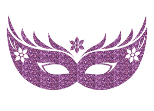 Carnaval Masker 2 Glitter Orchid - afb. 2