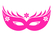 Carnaval Masker 2 Glow in the Dark Roze - afb. 2