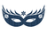 Carnaval Masker 2 Glitter Navy - afb. 2
